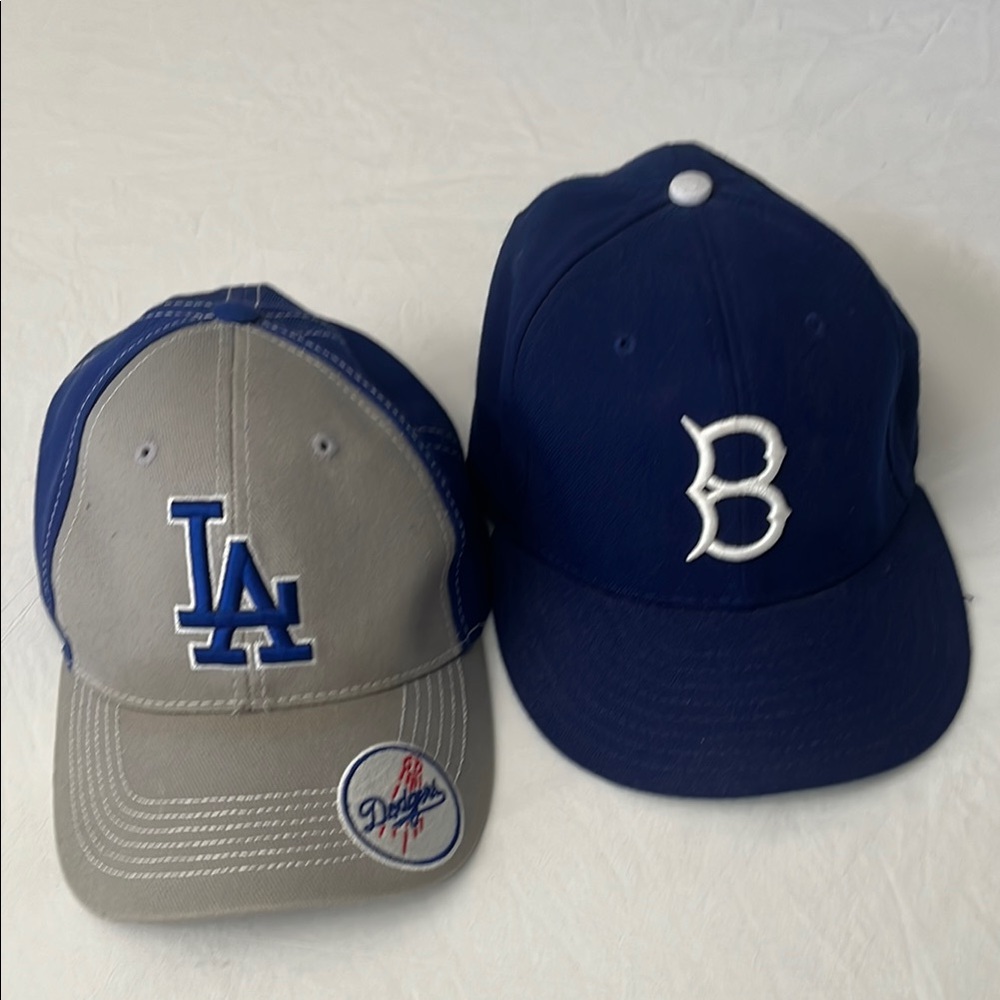 LA Dodgers Hats MLB Baseball Caps Brooklyn 59fifty sz 7 - Los Angeles adj.